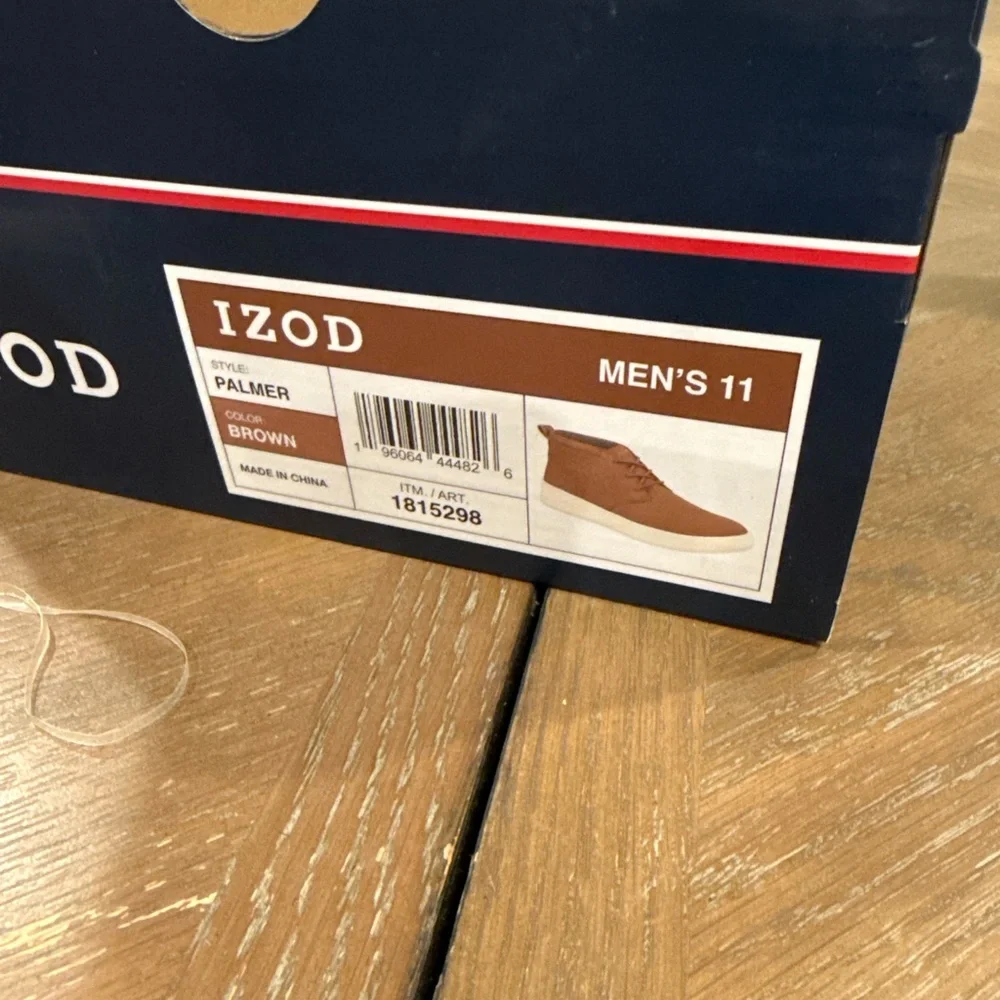 IZOD Palmer Brown Chukka Sneakers Men’s 11 Casual Minimal Lace Up Shoes NIB